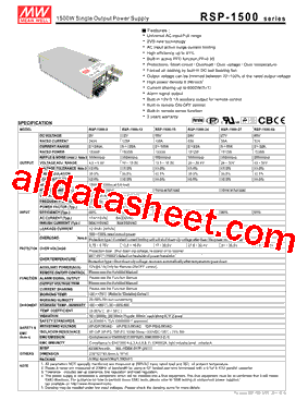 RSP-1500-12型号图片