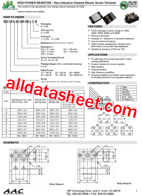 RST15-A2Y-100-R10JZB型号图片