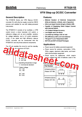 RT9261B40CX型号图片