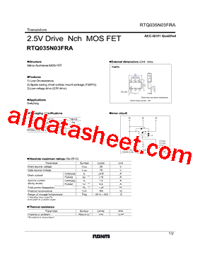 RTQ035N03FRA型号图片