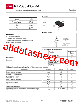 RTR030N05FRA型号图片