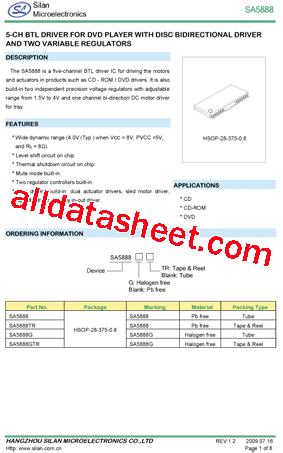 SA5888TR型号图片