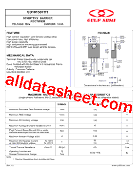 SB10150FCT型号图片