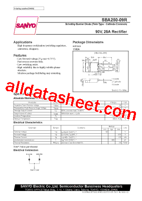 SBA250-09R型号图片
