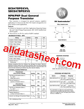 SBC847BPDXV6型号图片