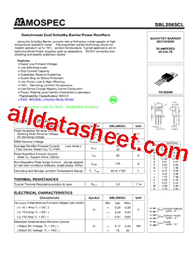 SBL2065CL型号图片