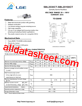 SBL2080CT型号图片