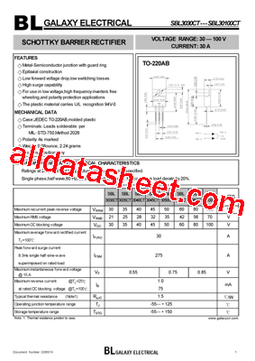 SBL30100CT型号图片