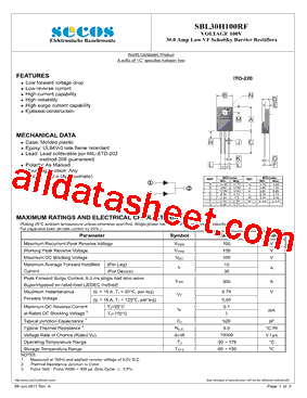 SBL30H100RF型号图片