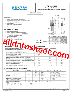 SBL30U100型号图片