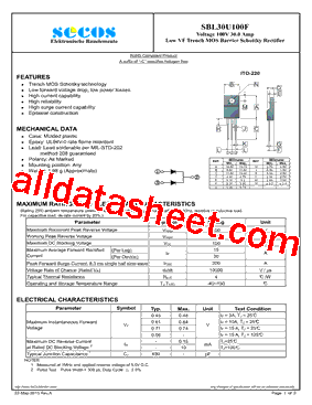 SBL30U100F型号图片
