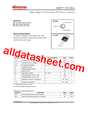 SBP13009A型号图片