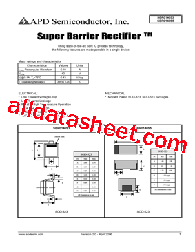 SBR0140S3-13型号图片