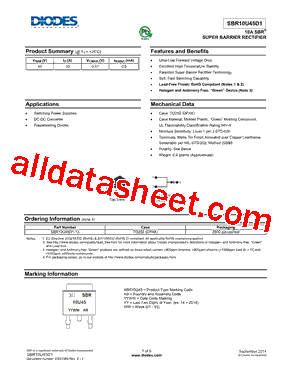 SBR10U45D1-13型号图片