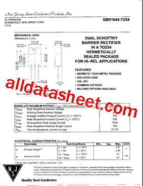 SBR1645-T254型号图片