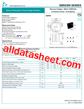 SBR25W型号图片