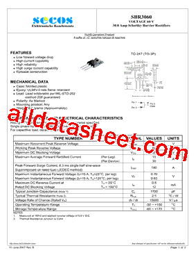 SBR3060CTB-13型号图片