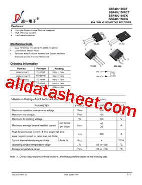 SBR40L150CG型号图片