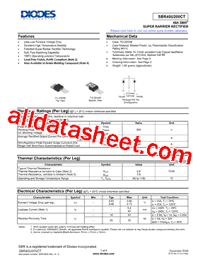 SBR40U200CT型号图片