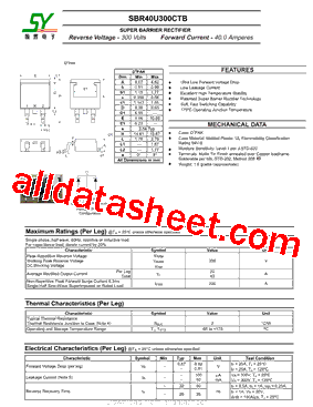 SBR40U300CTB型号图片