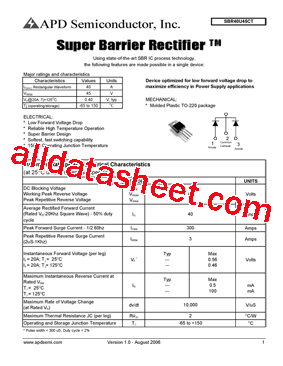 SBR40U45CT型号图片