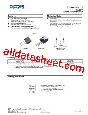 SBR40U60CTE-G型号图片