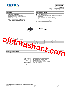 SBR545D1-13型号图片