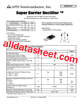 SBR60A45PT型号图片