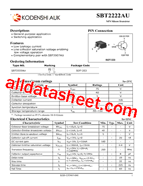 SBT2222AU型号图片