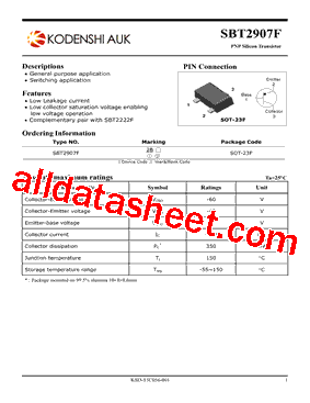 SBT2907F型号图片