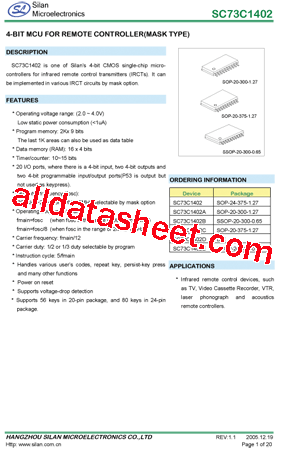 SC73C1402A型号图片