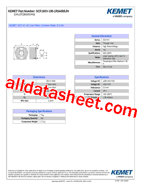 SCF19XV-190-1R5A005JH型号图片