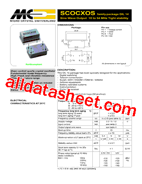 SCOCXOVS-AR110MHZ型号图片