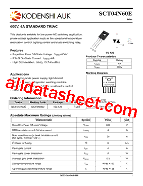 SCT04N60E型号图片
