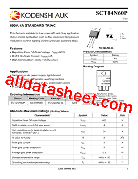 SCT04N60P型号图片
