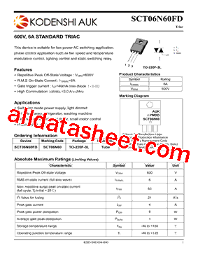 SCT06N60FD型号图片