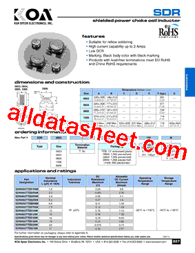 SDR0603TTEB180M型号图片