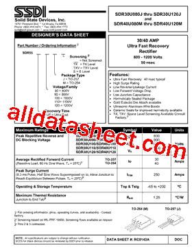 SDR30U120型号图片