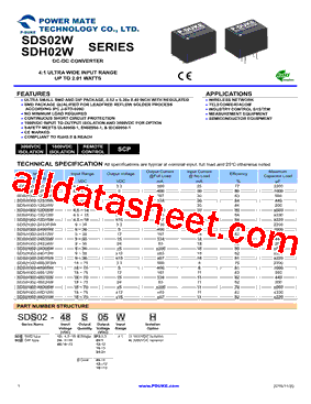 SDS(H)02-24D12W型号图片