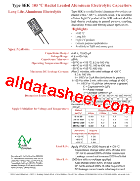 SEK331M016ST型号图片