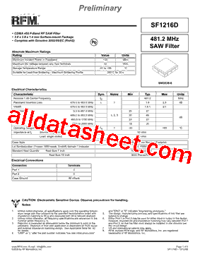 SF1216D型号图片