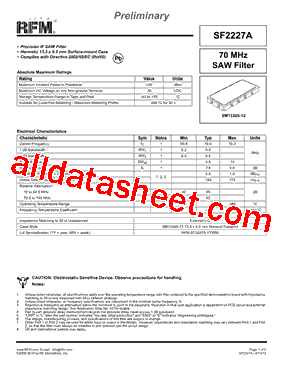 SF2227A型号图片
