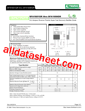SFA1601GR型号图片