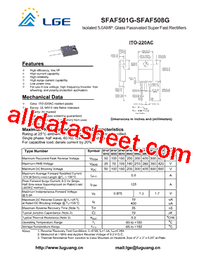 SFAF505G型号图片