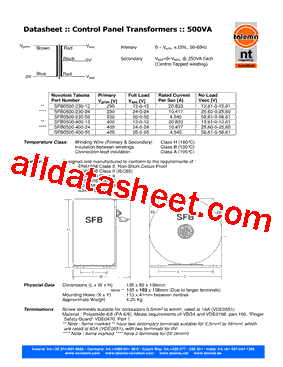 SFB0500-230-55型号图片