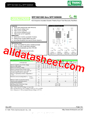 SFF1603GD型号图片