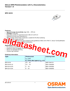 SFH-3410型号图片