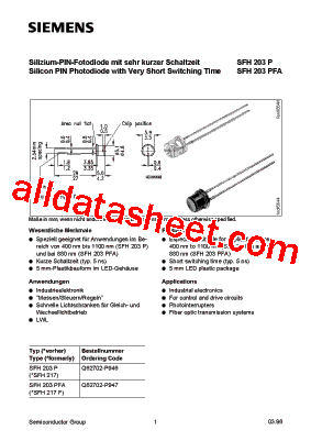 SFH203PFA型号图片