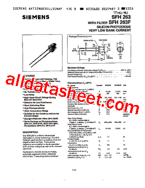SFH263F型号图片