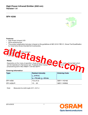 SFH4256-R型号图片
